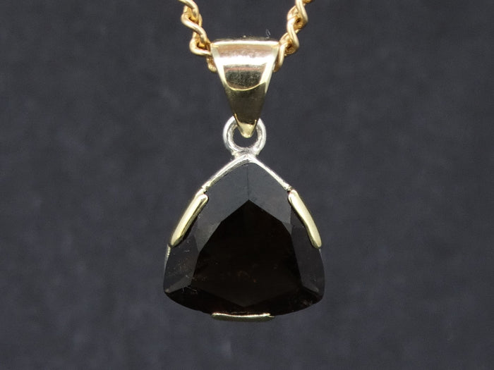 3ct Cairngorm Quartz with Scottish Gold and Sterling Silver Pendant image 0