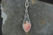 Rhodochrosite Sterling Silver Celtic Pendant image 4