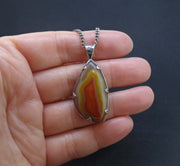 Botswana Agate Sterling Silver Pendant image 1
