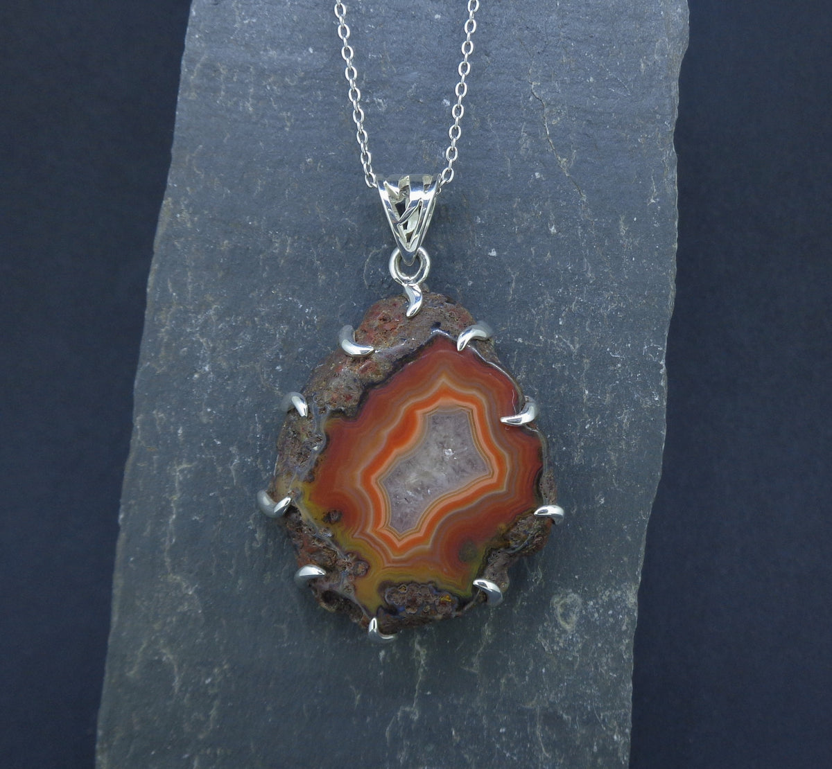 Botswana Agate Sterling Silver Pendant image 2