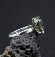 Moldavite Sterling Silver Ring image 2