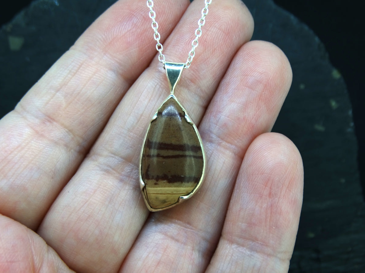 Arthur's Seat Jasper Sterling Silver Pendant image 1