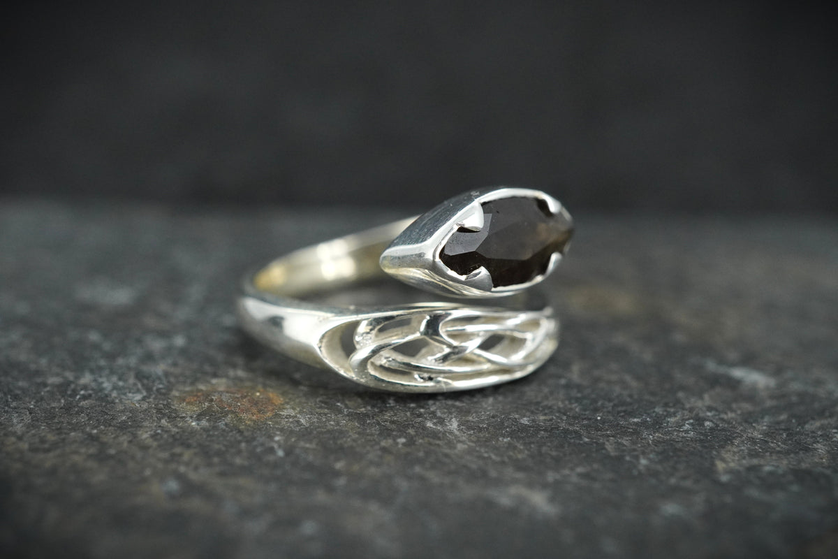 Cairngorm Quartz Sterling Silver Wrap Ring image 2
