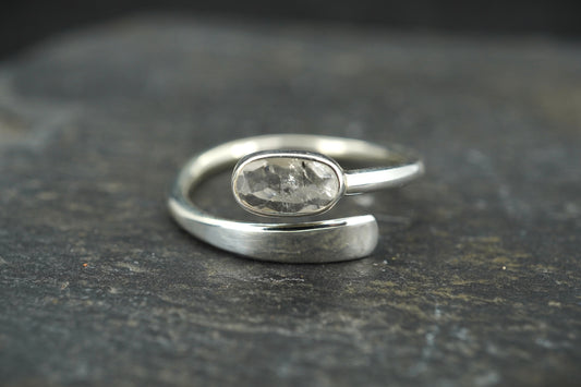 Orrock 'Diamond' Sterling Silver Wrap Ring image 0