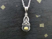 Gold Nugget Celtic Sterling Silver Pendant image 0