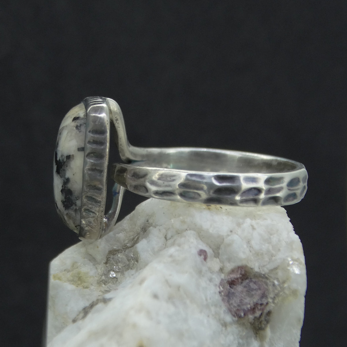 Edinburgh Cobblestone Hammered Effect Sterling Silver Ring image 4