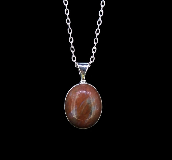Lewisian Sterling Silver Small Oval Pendant image 0