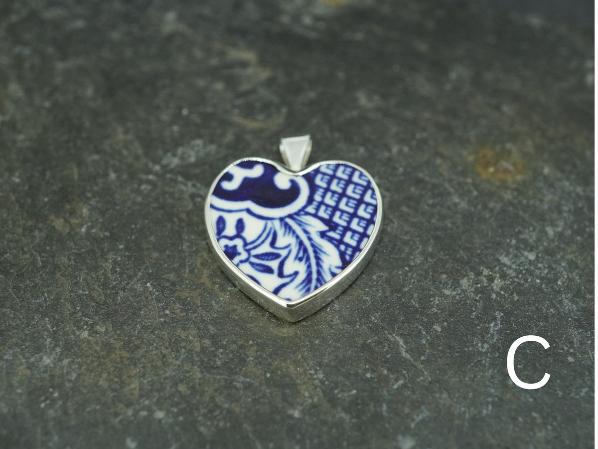 Old Willow Sterling Silver Heart Pendant