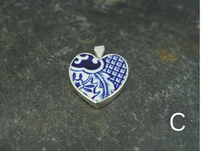 Old Willow Sterling Silver Heart Pendant