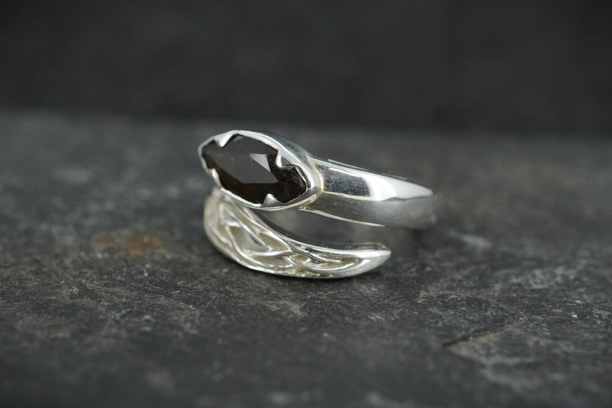 Cairngorm Quartz Sterling Silver Wrap Ring image 3