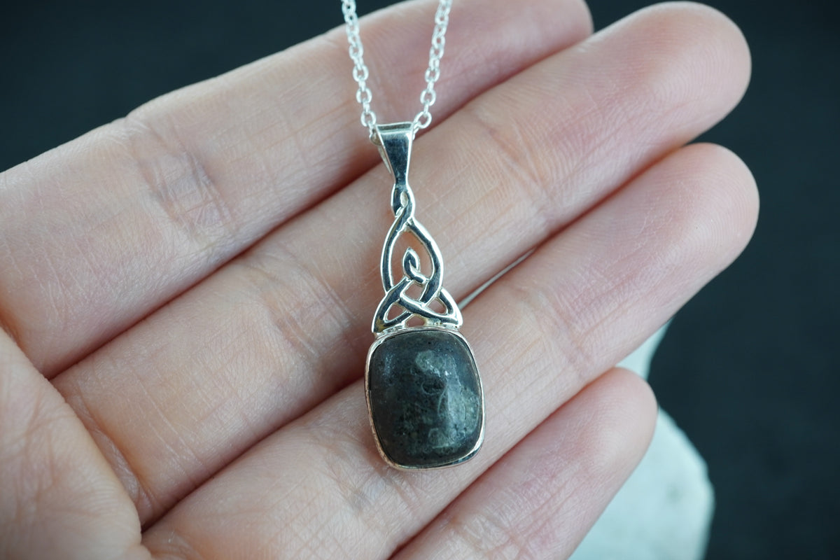 Edinburgh Cobblestone Sterling Silver Celtic Pendant image 1