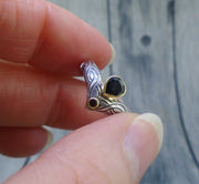 Isle of Lewis Sapphire & Elie Ruby in 18ct Scottish Gold & Sterling Silver Ring image 3