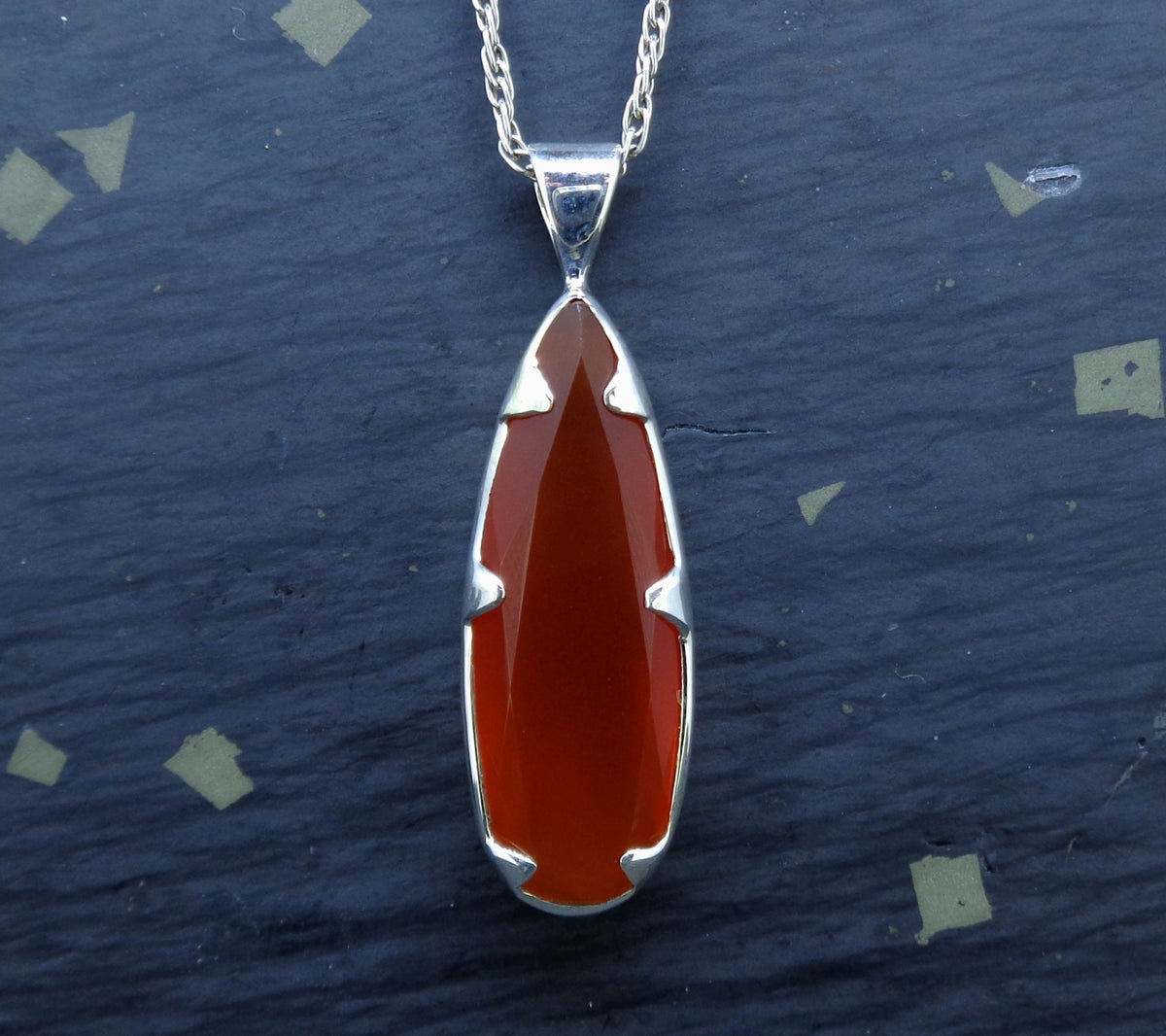 Carnelian Sterling Silver Pendant image 0