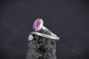 Natural Pink Ruby Sterling Silver Celtic Ring image 2