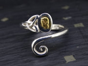 Gold Nugget Sterling Silver Celtic Wrap Ring image 0