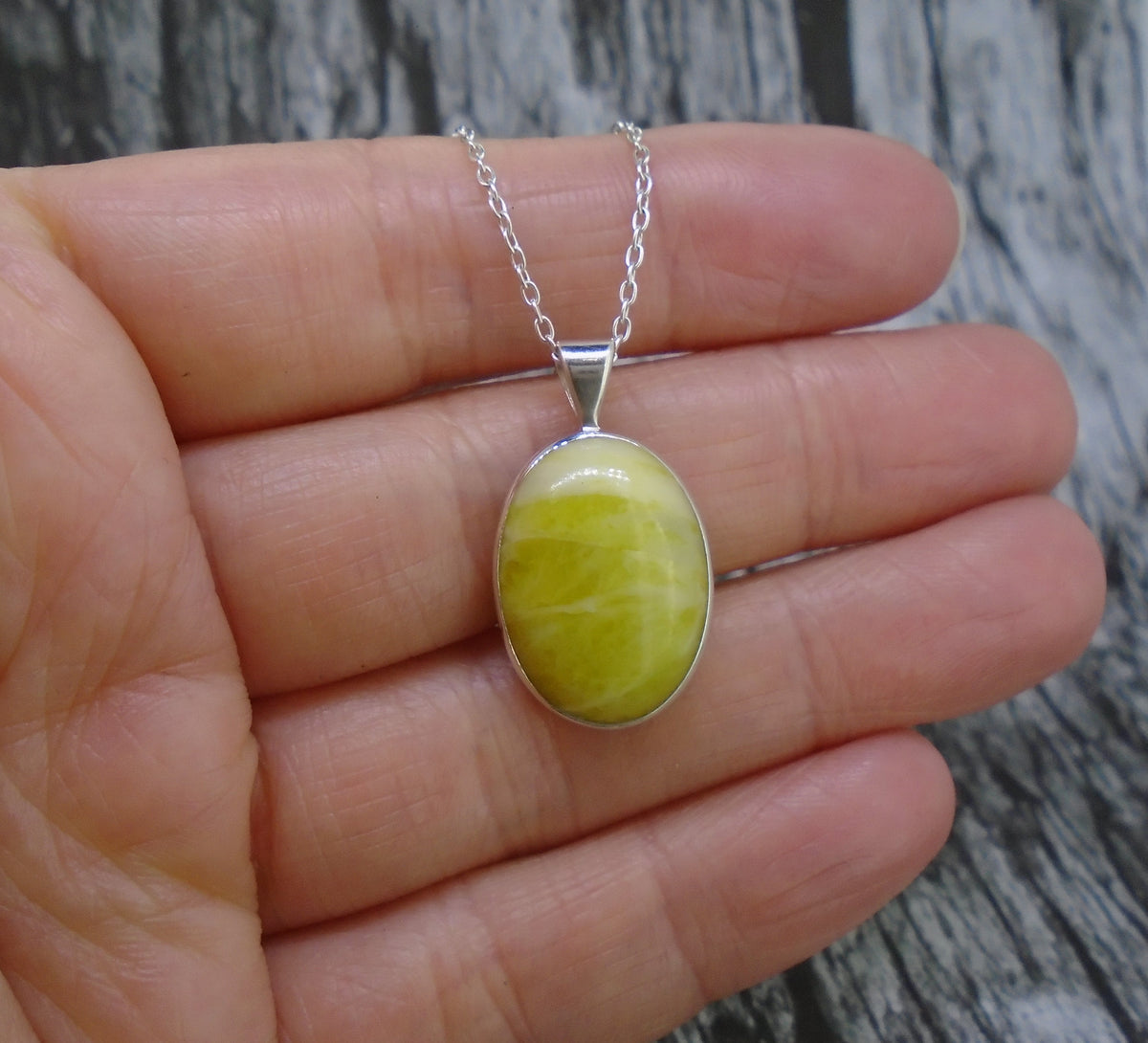 Medium Highland Marble Sterling Silver Pendant image 1