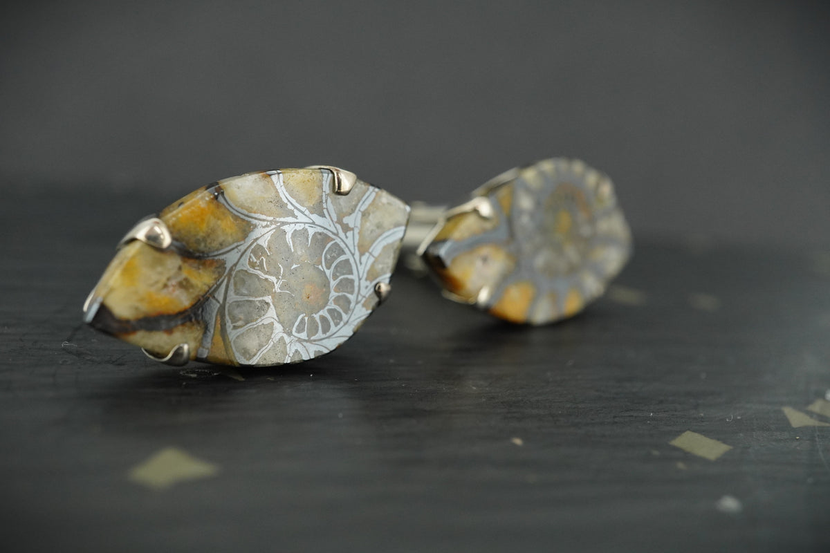 Ammonite Sterling Silver Cufflinks image 2