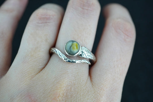 Skye Marble Sterling Silver Serpent Ring image 1