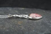 Rhodochrosite Sterling Silver Celtic Pendant image 2