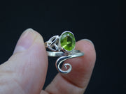 Peridot Sterling Silver Celtic Ring image 1