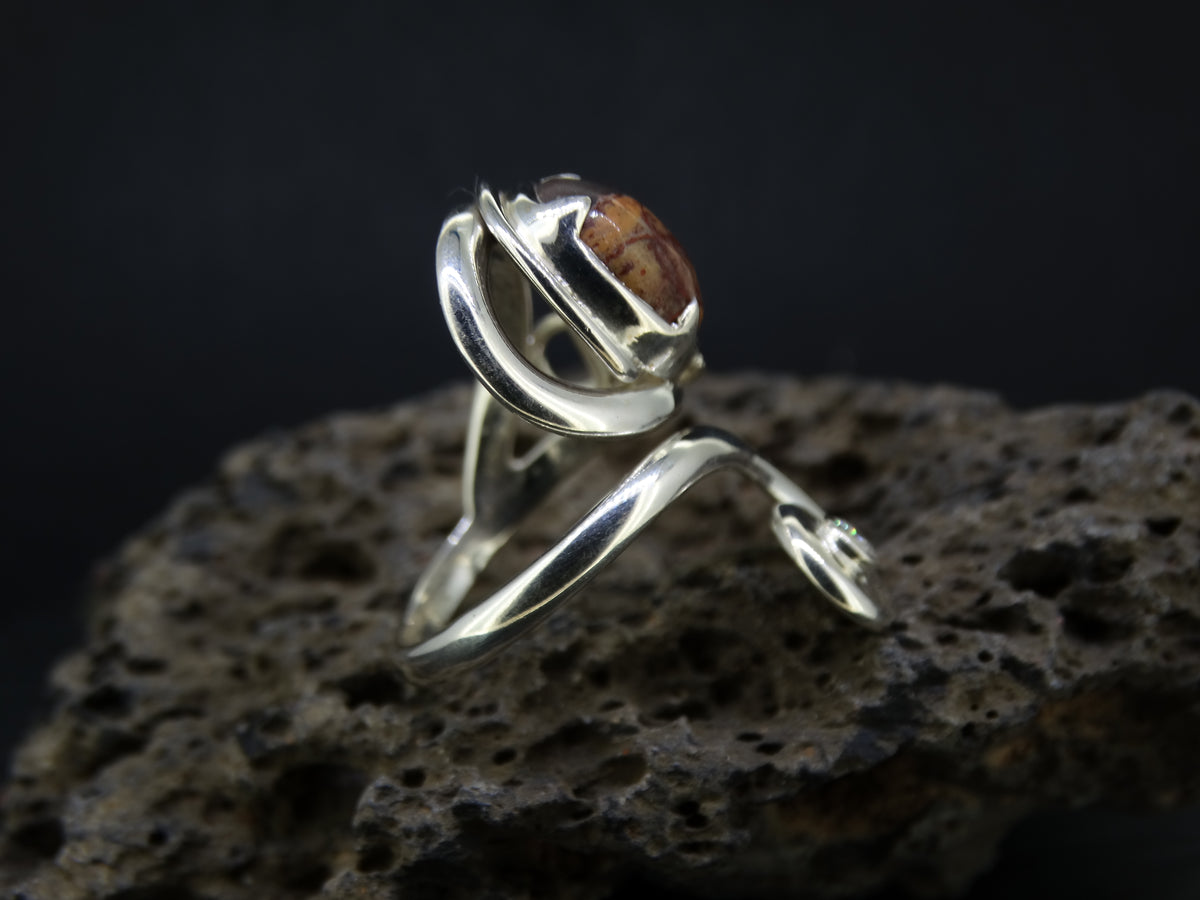 Arthur's Seat Jasper & Zircon Sterling Silver Ring image 3