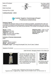 Bi-Colour Scottish Sapphire and Diamond Pendant with 14ct Scottish Gold image 5