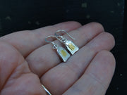 Gold Nugget Sterling Silver Drop Earrings - 10x6mm image 2