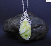 Highland Marble Celtic Waterfall Sterling Silver Pendant image 0