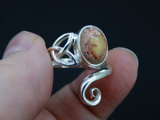 Mexican Opal Sterling Silver Ring image 1