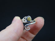 Gold Nugget Sterling Silver Celtic Wrap Ring image 1