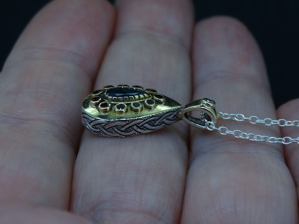 Scottish Sapphire and Elie Ruby Pendant with 14ct Scottish Gold image 4