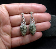 Preseli Bluestone Sterling Silver Celtic Earrings image 1