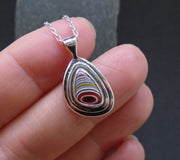 Fordite Sterling Silver Pendant image 3