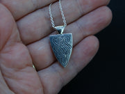 Fancy Trillion Scottish Sapphire, Elie Ruby and Diamond Pendant image 5