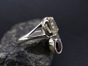 Rhodolite Garnet and Quartz Sterling Silver Adjustable Ring image 3