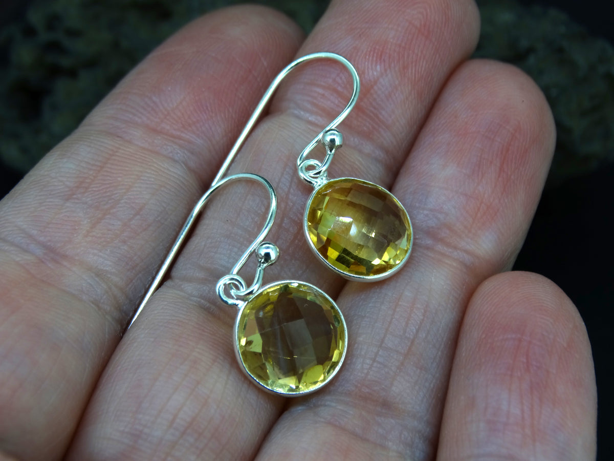 Citrine Sterling Silver Drop Earrings image 1
