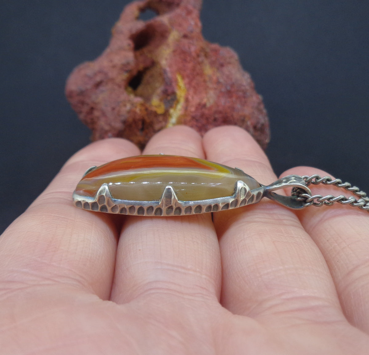 Botswana Agate Sterling Silver Pendant image 2