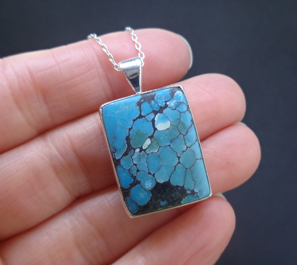 Turquoise Sterling Silver Pendant image 3