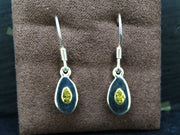 Gold Nugget Sterling Silver Drop Earrings - 11x6mm image 0