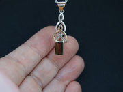 1.5ct Cairngorm Quartz with Scottish Gold Sterling Silver Celtic Pendant image 6