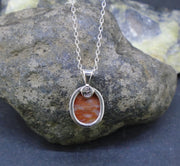 Lewisian Sterling Silver Small Oval Pendant image 4