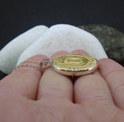 Bawbee Coin 24ct Gold Plated Sterling Silver Pendant image 4
