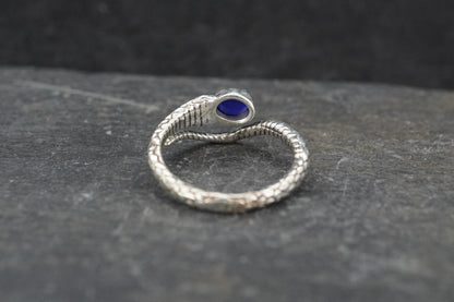 Lapis Lazuli Sterling Silver Serpent Ring image 4