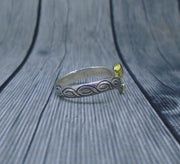 Isle of Lewis Sapphire & Elie Ruby in 18ct Scottish Gold & Sterling Silver Ring image 2