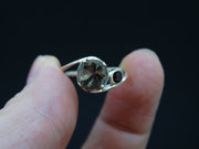 Perthshire Smoky Quartz and Garnet Sterling Silver Ring image 1