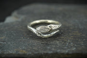 Orrock 'Diamond' Sterling Silver Serpent Ring image 0