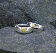 Gold Nugget Sterling Silver Soulmate Rings image 4