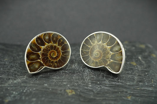 Ammonite Sterling Silver Cufflinks image 0
