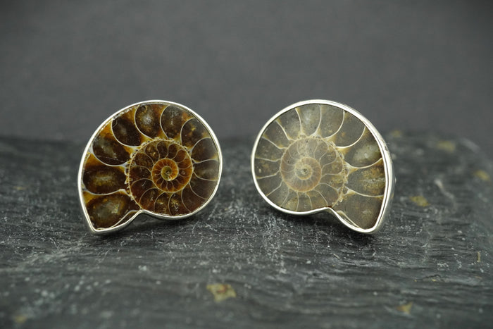 Ammonite Sterling Silver Cufflinks image 0