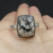 Edinburgh Cobblestone Hammered Effect Sterling Silver Ring image 1
